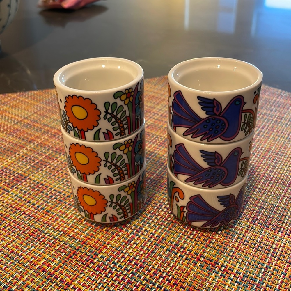 ACAPULCO Villeroy & Boch porcelain egg cups Set of 6 - very good condition!! 🥚